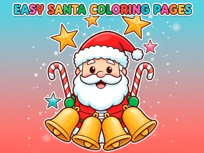 Jeu Coloriages faciles du Père Noël en ligne