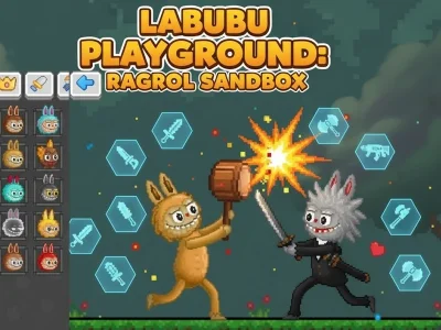 Jeu Aire de jeux Labubu : Bac à sable Ragdoll en ligne