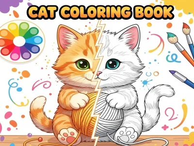Jeu Livre de coloriage de chat en ligne