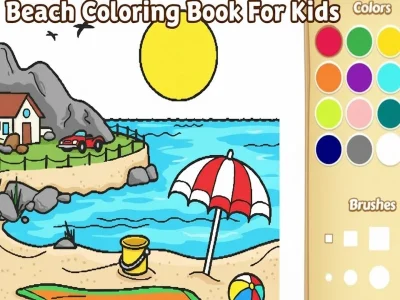 Jeu Livre de coloriage de plage pour les enfants en ligne Jeu Livre de coloriage de plage pour les enfants en ligne