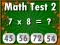 Jeu Test de Mathématiques 2 en ligne