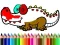 Jeu Retour à l'école : Coloration d'alligator en ligne