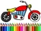 Jeu Retour à l'école : Colorisation de moto en ligne