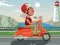 Jeu Coloriage Balade en Scooter en Ville en ligne
