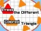 Jeu Appuyez sur le triangle de couleur différente en ligne