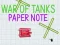 Jeu Guerre des Tanks Note en Papier en ligne