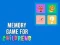 Jeu Jeu de mémoire pour enfants en ligne