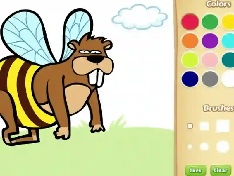 Jeu Livre de coloriage animal drôle pour les enfants en ligne