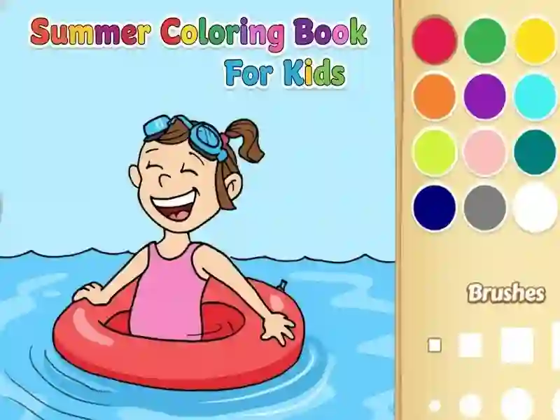 Jeu Livre de coloriage d'été pour les enfants en ligne Jeu Livre de coloriage d'été pour les enfants en ligne