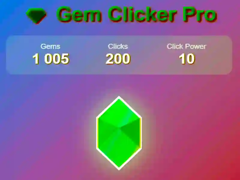 Jeu Gem Clicker Pro en ligne