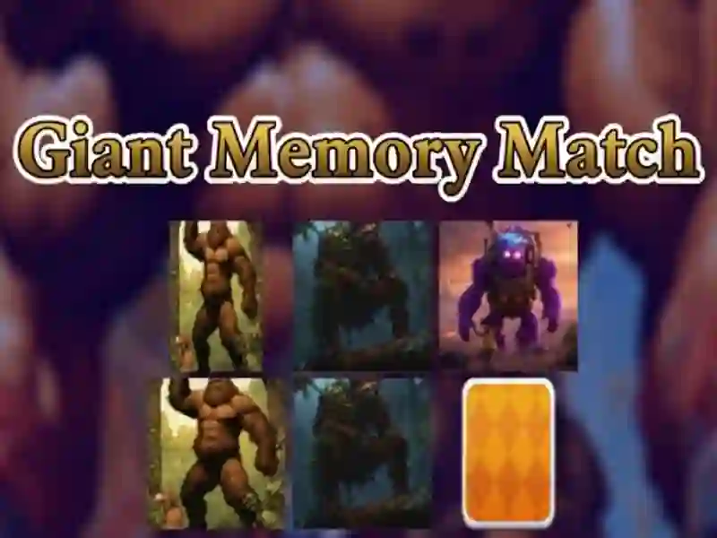 Jeu Match de mémoire géant en ligne