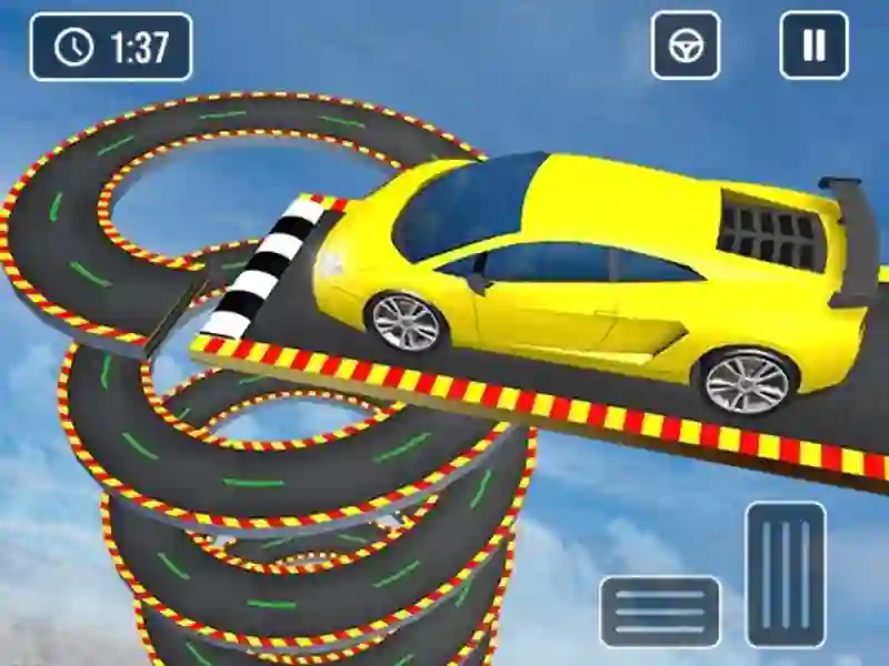 Jeu Jeux de rampes de cascades de méga voitures en ligne