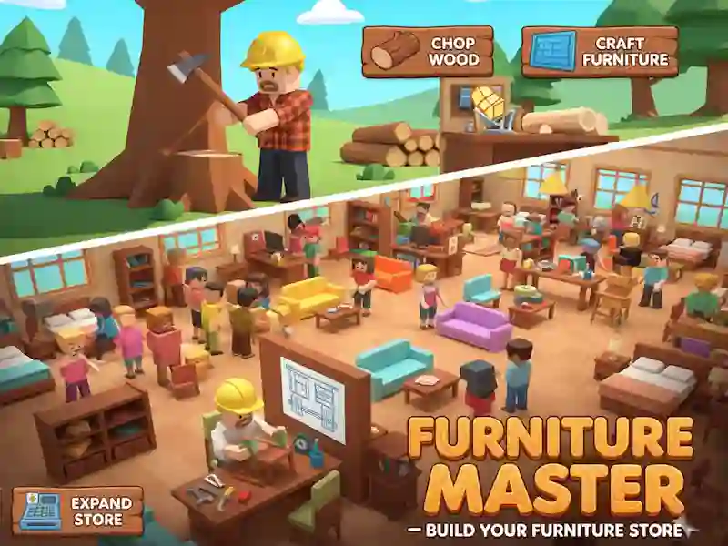 Jeu Furniture Master – Construisez votre magasin de meubles en ligne