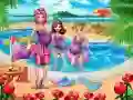 Jeu Les vacances d'été des mamans en ligne Jeu Les vacances d'été des mamans en ligne