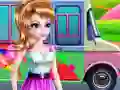 Jeu Lavage de voiture de camion de crème glacée girly en ligne