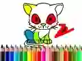 Jeu Retour à l'école : Coloration de chat en ligne Jeu Retour à l'école : Coloration de chat en ligne