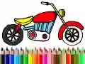 Jeu Retour à l'école : Colorisation de moto en ligne Jeu Retour à l'école : Colorisation de moto en ligne