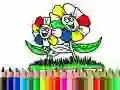 Jeu Retour à l'école : Colorage de fleurs en ligne Jeu Retour à l'école : Colorage de fleurs en ligne