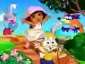 Jeu Dora Joyeuses Pâques. Trouve les différences en ligne Jeu Dora Joyeuses Pâques. Trouve les différences en ligne