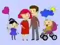 Jeu Livre de coloriage Famille Heureuse en ligne Jeu Livre de coloriage Famille Heureuse en ligne