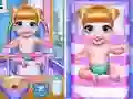 Jeu Jolie heure du bain pour les jumeaux en ligne Jeu Jolie heure du bain pour les jumeaux en ligne