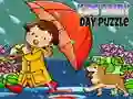 Jeu Puzzle d'un jour de pluie pour enfants en ligne Jeu Puzzle d'un jour de pluie pour enfants en ligne