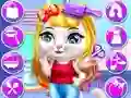 Jeu Salon de Coiffure Chic pour Bébé Chat en ligne