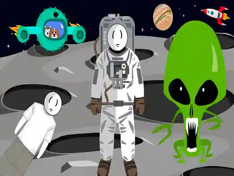 Jeu Stickman dans l'espace en ligne