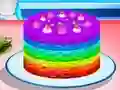 Jeu Cuisine de Gâteau Arc-en-Ciel en ligne Jeu Cuisine de Gâteau Arc-en-Ciel en ligne