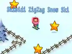 Jeu Skibidi ZigZag Ski sur Neige en ligne