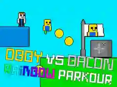 Jeu Obby contre Bacon Parkour Arc-en-ciel en ligne
