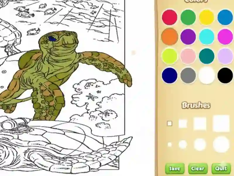 Jeu Livre de coloriage d'animaux de mer en ligne
