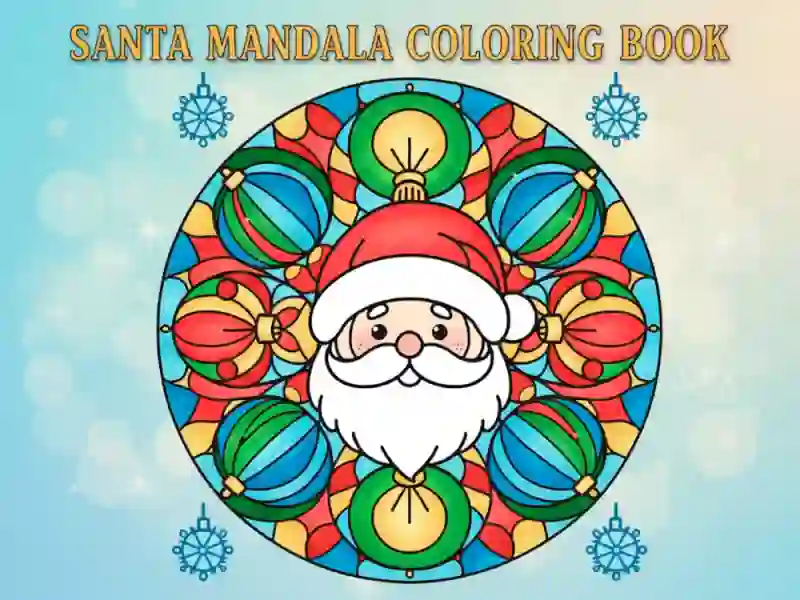 Jeu Livre de coloriage Mandala du Père Noël en ligne