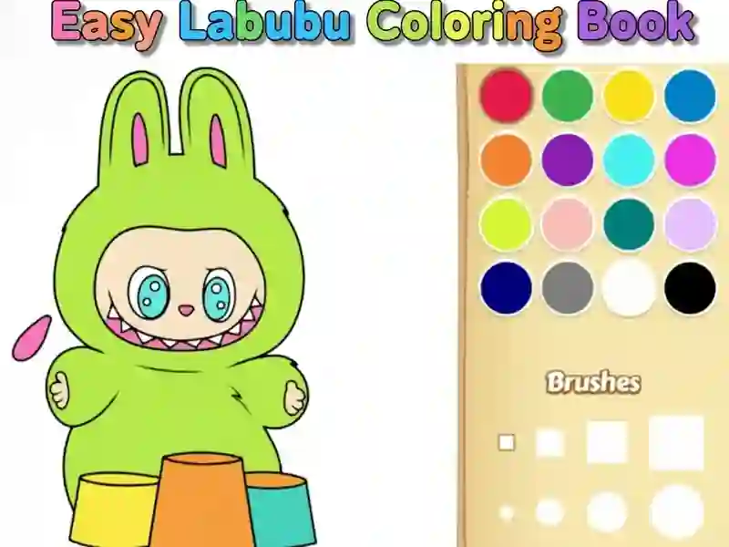Jeu Livre de coloriage facile Labubu en ligne