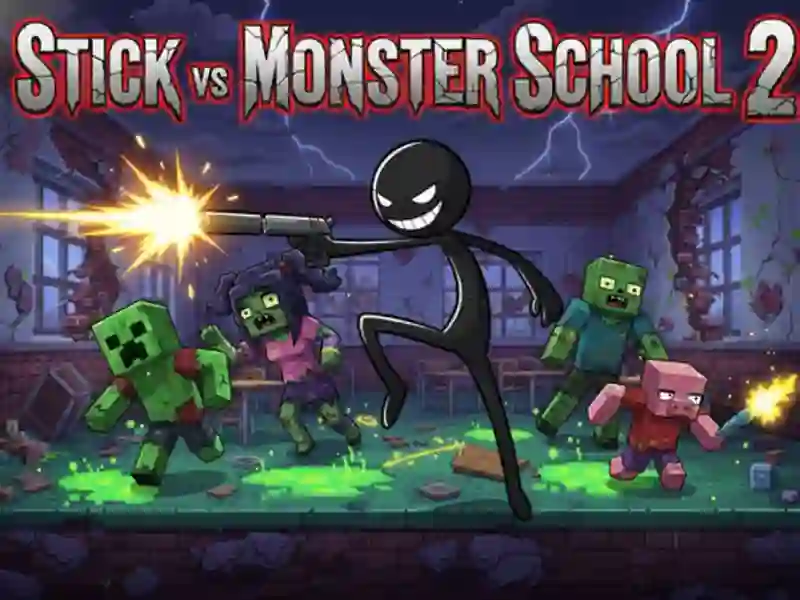 Jeu Bâton contre Monster School 2 en ligne