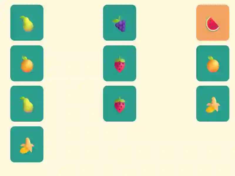 Jeu Mémoire de fruits simples en ligne