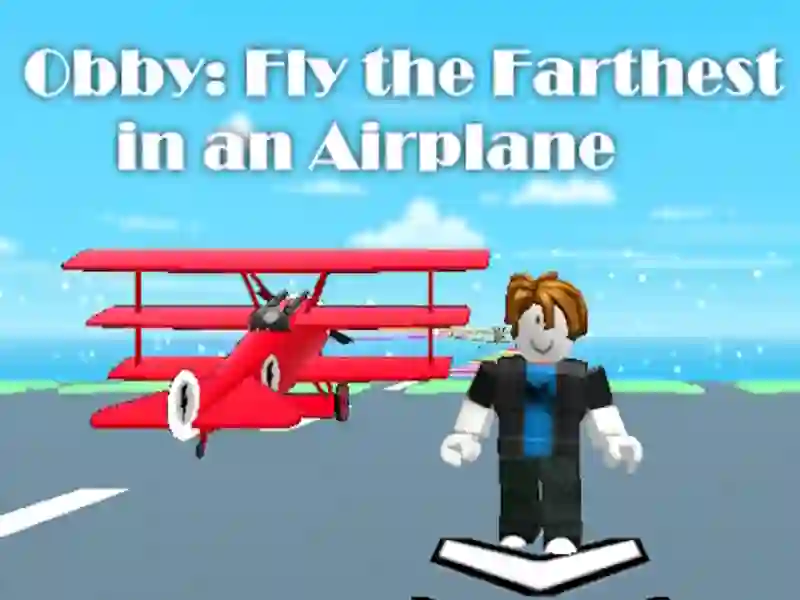 Jeu Obby : Volez le plus loin dans un avion en ligne