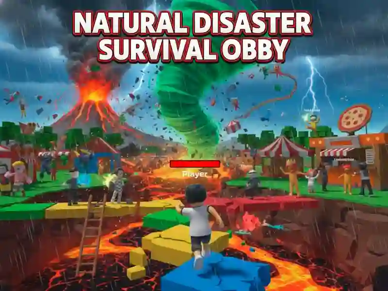 Jeu Obby de survie en cas de catastrophe naturelle en ligne