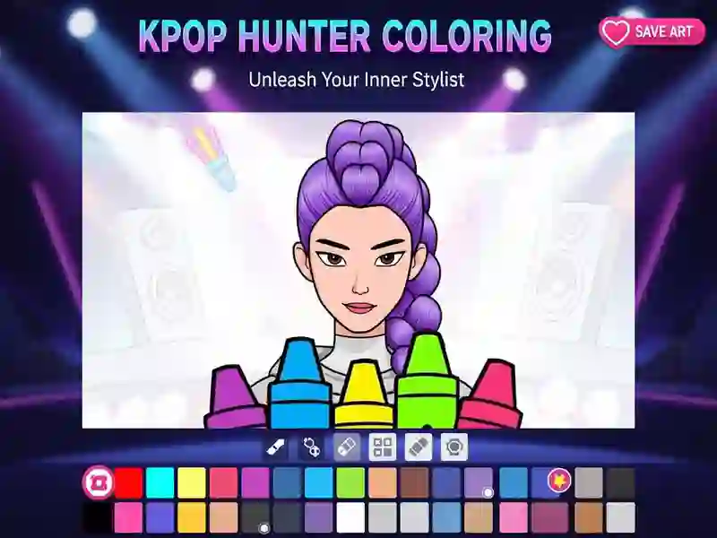 Jeu Coloriage Chasseur Kpop en ligne