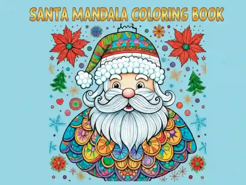 Jeu Coloriages Mandala du Père Noël en ligne