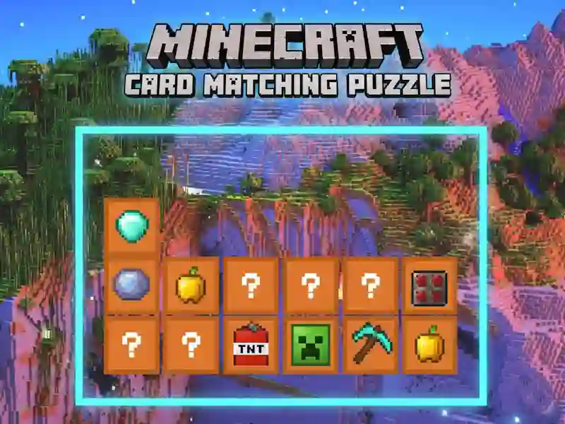 Jeu Puzzle d'association de cartes Minecraft en ligne