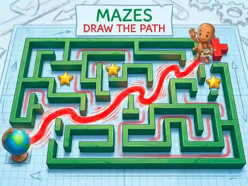 Jeu Les labyrinthes dessinent le chemin en ligne