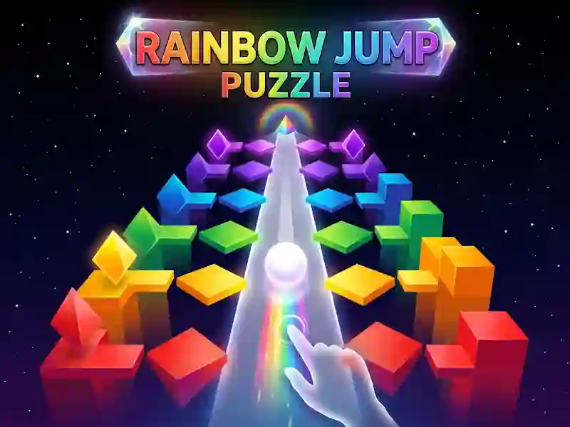 Jeu Rainbow Jump Puzzle en ligne