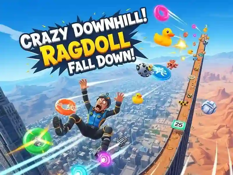 Jeu Descente de folie ! Ragdoll tombe! en ligne