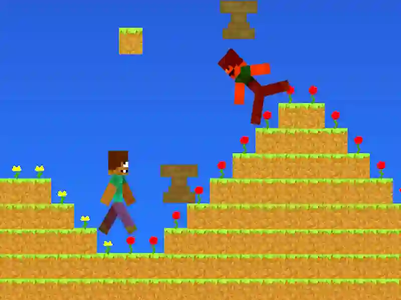 Jeu Noob vs pro mais anvil rain minecraft en ligne