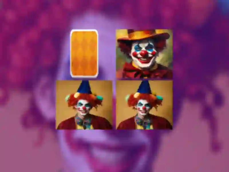Jeu Match de mémoire de clown en ligne