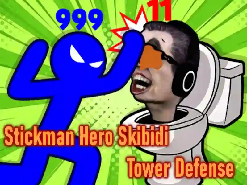 Jeu Défense de la tour Stickman Hero Skibidi en ligne