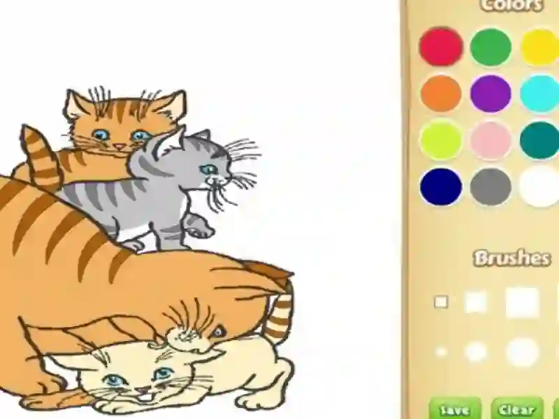 Jeu Livre de coloriage pour les chats pour les enfants en ligne