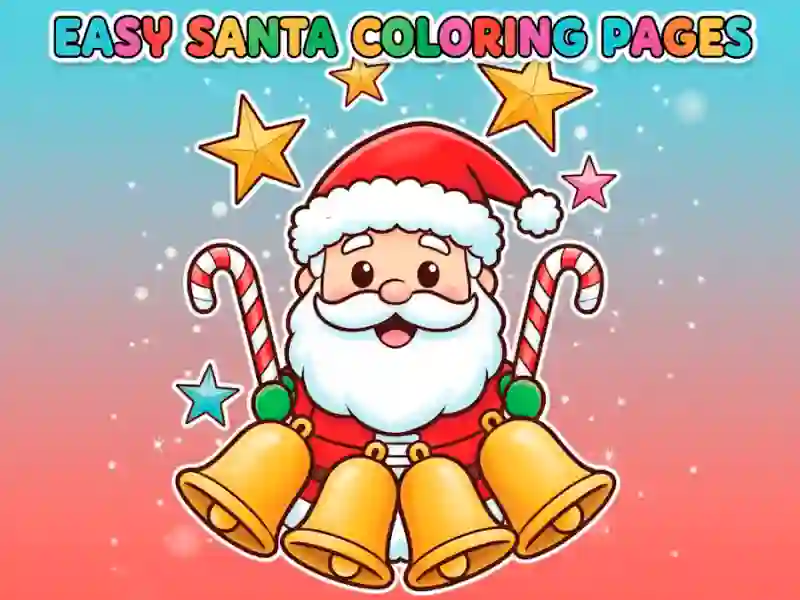 Jeu Coloriages faciles du Père Noël en ligne