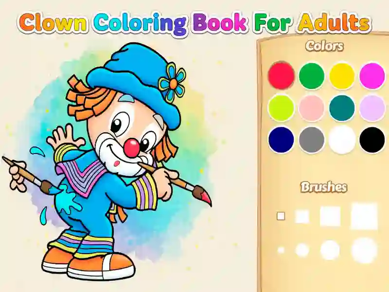 Jeu Livre de coloriage de clown pour adultes en ligne